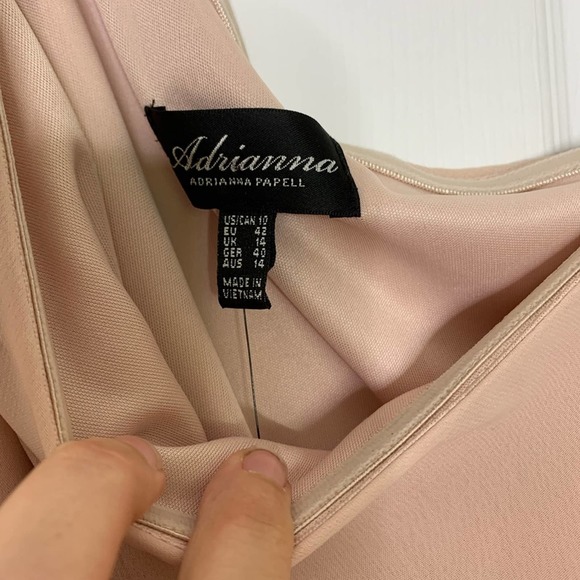 Adrianna Adrianna Papell Blush Pink Chiffon Formal Dress size 10 - Picture 9 of 10